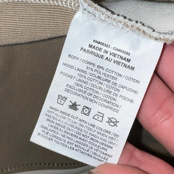 Nike Kids Sportswear Tech Fleece Tan White Active Zip Up Hooded Jacket Size XL - Picture 12 of 13